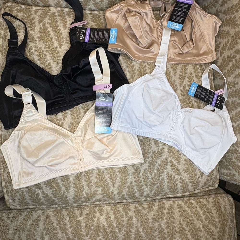 Bali Women's Bra Collection - Black, White, Cream, Tan